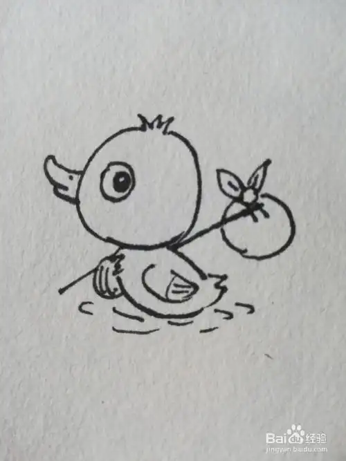 怎么画卡通丑小鸭简笔画