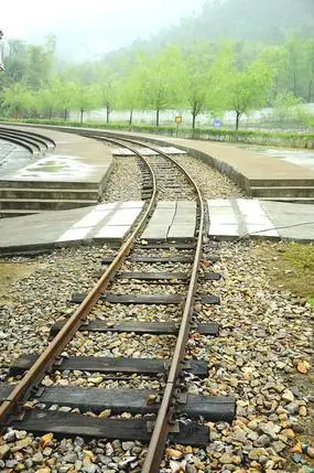 铁路火车轨道特写图片