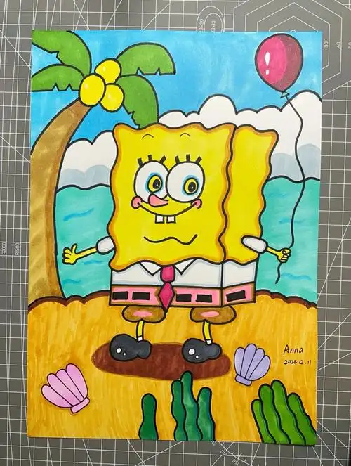 马克笔手绘丨海绵宝宝