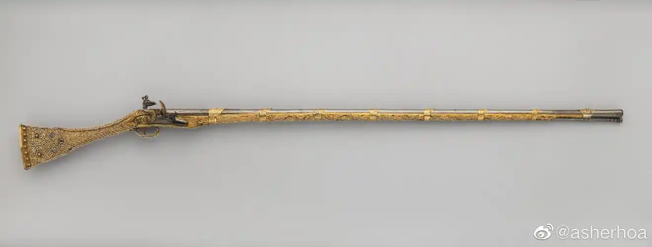 17世纪末土耳其燧发枪,全长159.