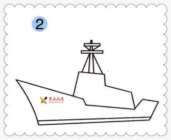 护卫舰简笔画怎么画