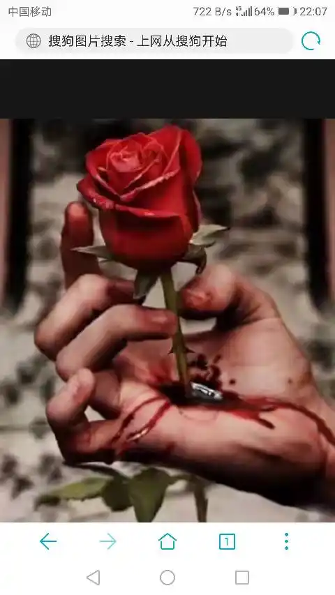 求图片,一只手抓着玫瑰在流血,要动漫图!