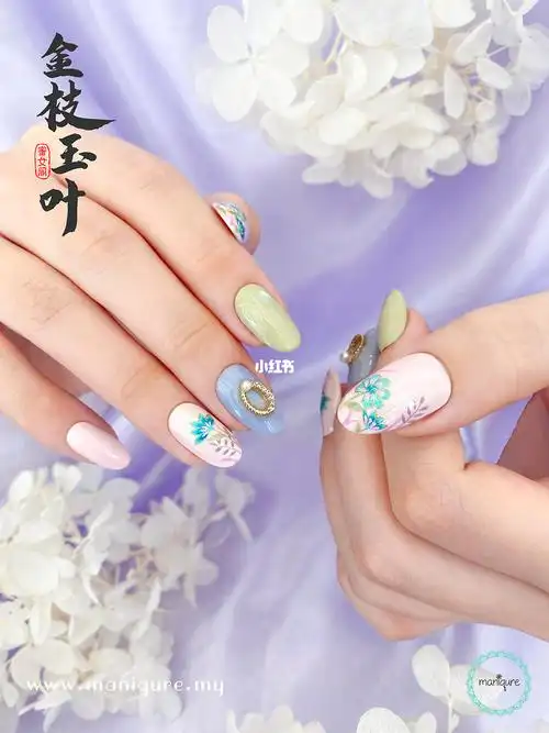 华人春节农历新年美甲设计一起和贵妃过年