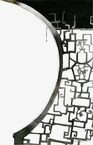 古风圆形门框装饰png素材透明免抠图片装饰效果