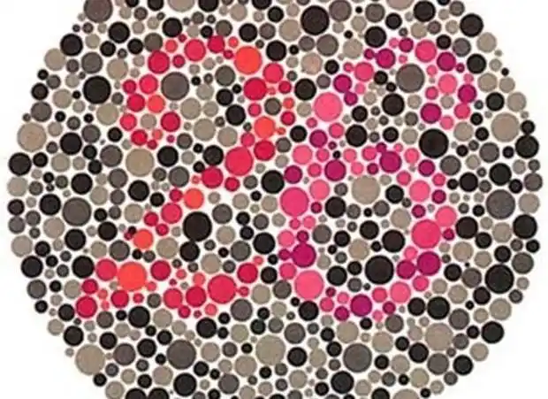 四张色盲测试图,第三张看不到数字是正常的,看到才有问题!