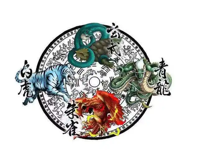 风水四大神兽是怎么来的?为什么说左青龙,右白虎,前朱雀,后玄_青龙_周