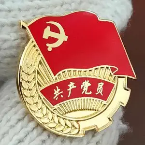 2020新党徽磁铁双面大磁扣党员胸章胸针蝴蝶扣加厚金属党徽定制