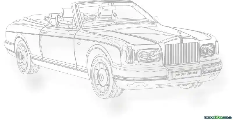 劳斯莱斯汽车标志简笔画