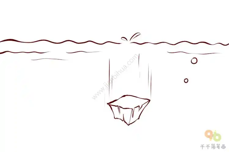 成语大全石沉大海简笔画