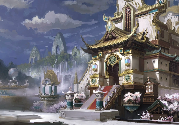 美图:古风风格的建筑物是很宏伟大气的