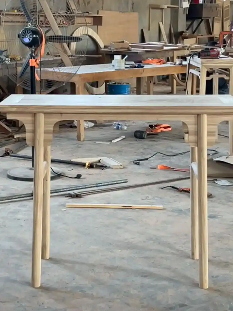 经典明式刀把牙条案.材质榆木 长106宽41.6高83 案芯 - 抖音