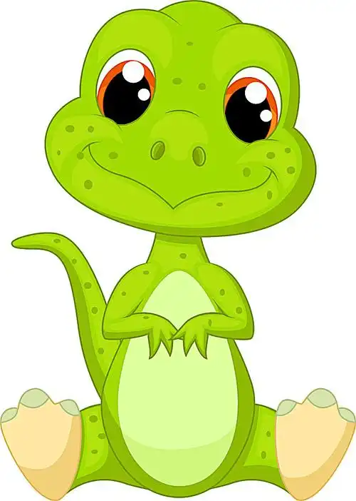 绿色可爱恐龙幼龙