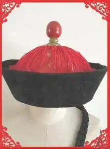 清朝官帽兵帽大小太监帽鞑子帽影视道具/雍正王朝清兵帽王爷暖帽