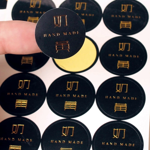 月饼烫金口味不干胶标签贴纸流心豆沙枣泥抹茶不干胶标签