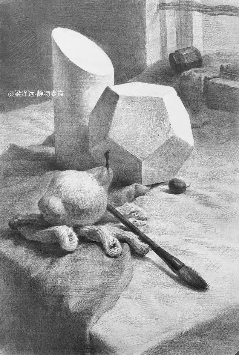 铅笔,也可以画通诱.#画画 #素描静物 #艺考集训 #绘画17 - 抖音
