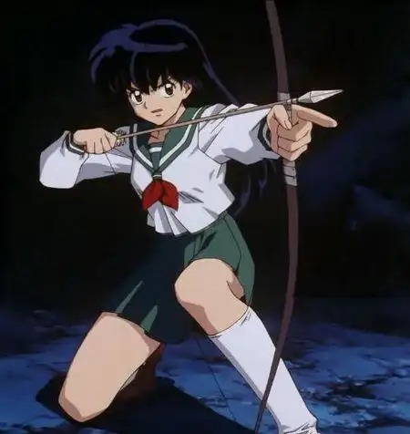 动画片一个女孩手拿的弓箭还校服