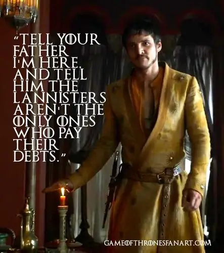 更新一下 第四季, "红毒蛇"奥伯伦亲王 如果你现在没觉得他多么有魅力