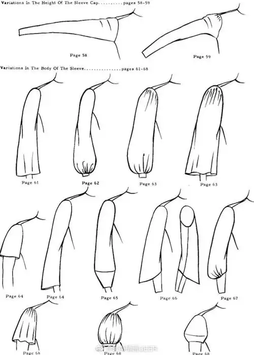 hg时装插画超话#灵感的诞生#袖型款式图