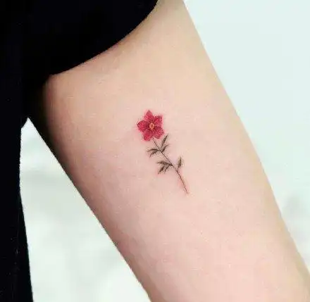 女孩子喜欢的漂亮的小花朵纹身图案