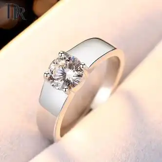 仿真钻戒一克拉结婚仪式戒指送男友礼物 50分15-25号莫桑【图片 价格