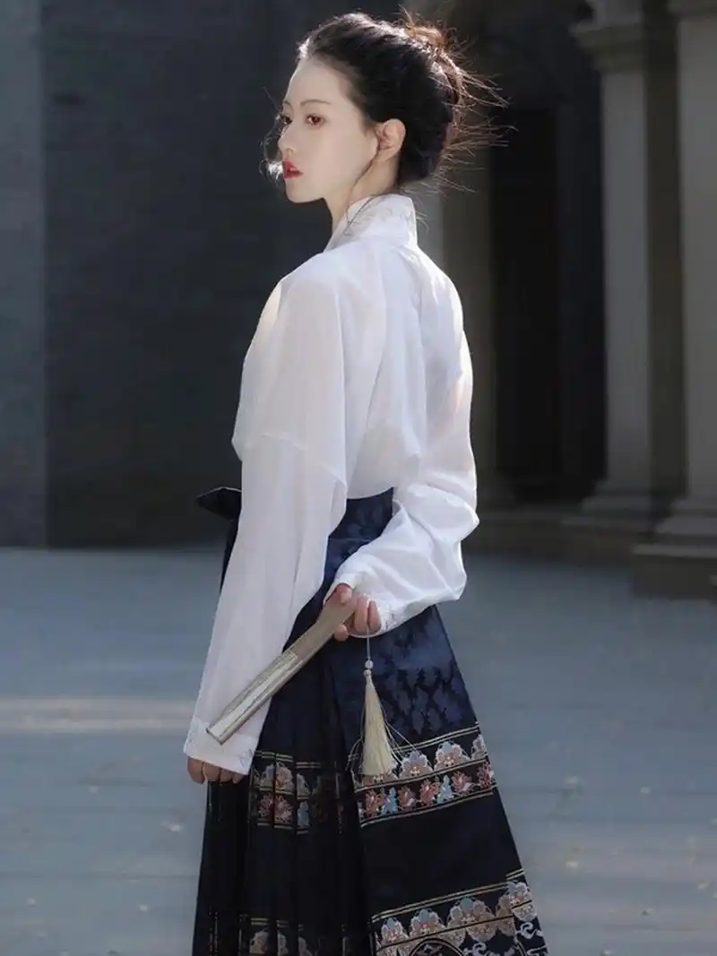 新中式宋制汉服,国风汉元素日常马面裙套装. #新中式穿搭大赏