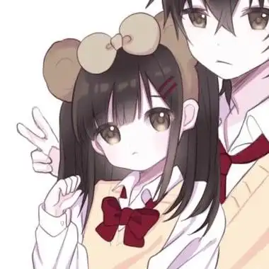 q版卡通动漫手绘可爱情侣头像卡通动漫头像