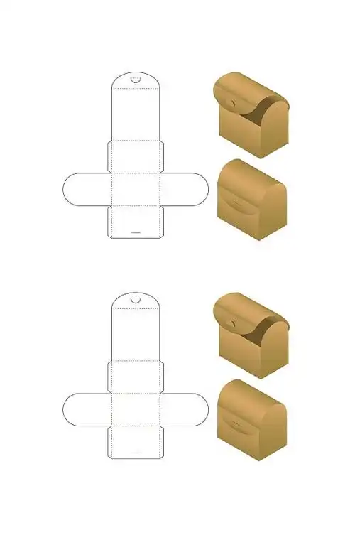 个性极简产品包装盒展开图