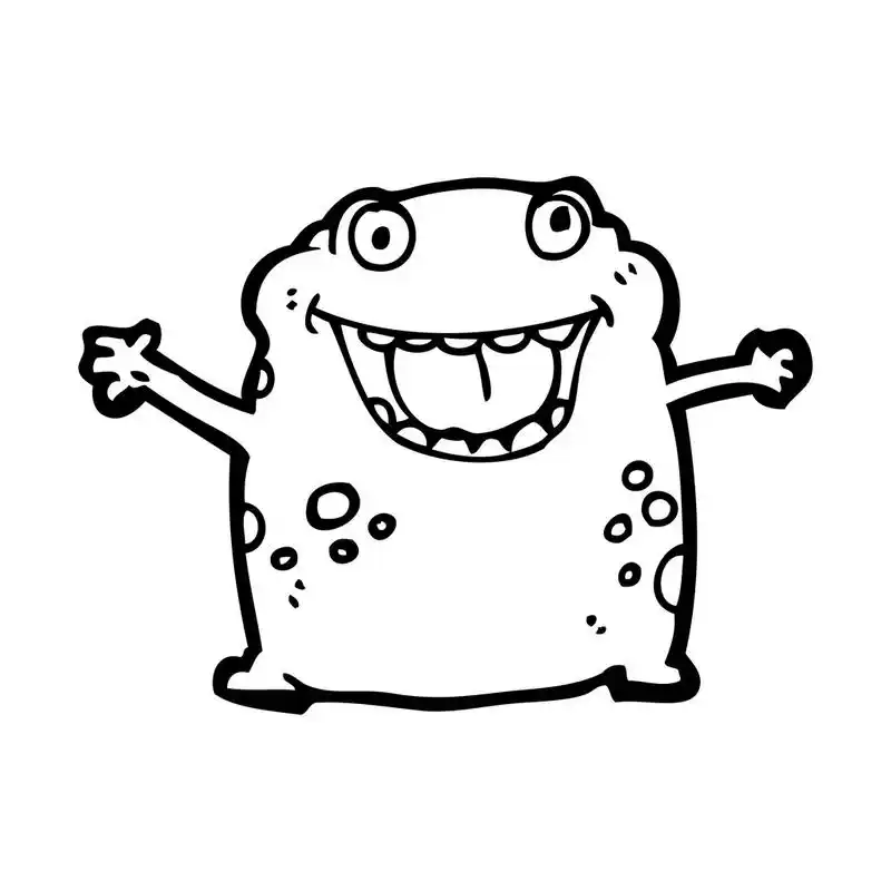 快乐蟾蜍卡通,向量,在白色背景上的快乐蟾蜍卡通