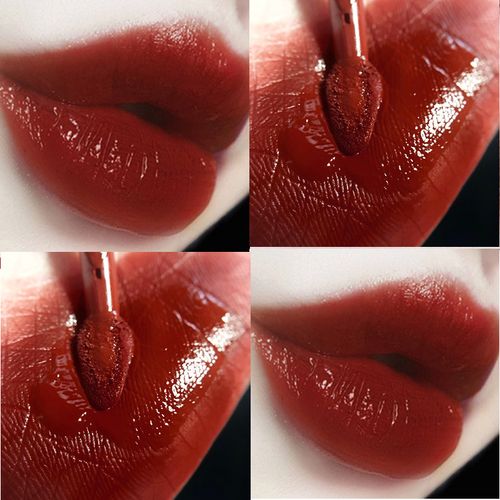 滋润保湿唇釉巧克力色枫叶红深茶色口红复古砖红色焦糖吃土色系女