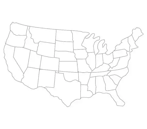 在地图上标出美国的区域图片