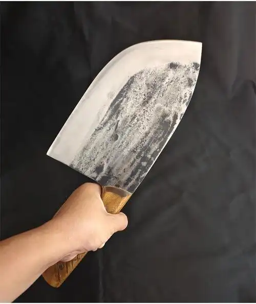 手工锻打骨刀屠夫专用刀加厚重型商用剁大骨头斩骨刀斩牛骨 褐色
