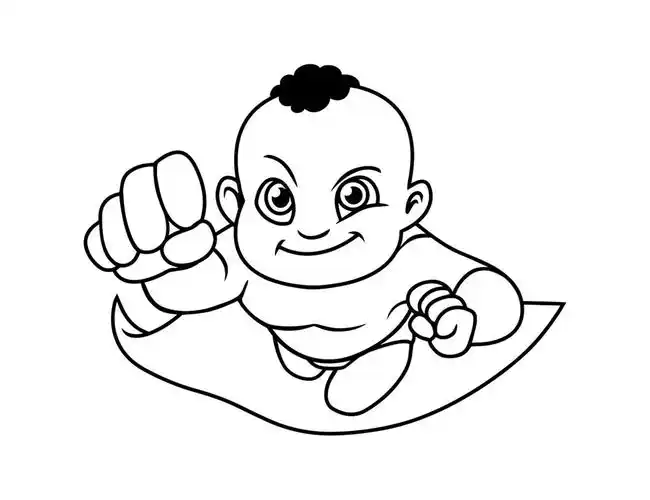超级宝贝图片,卡通简笔画,动漫图片