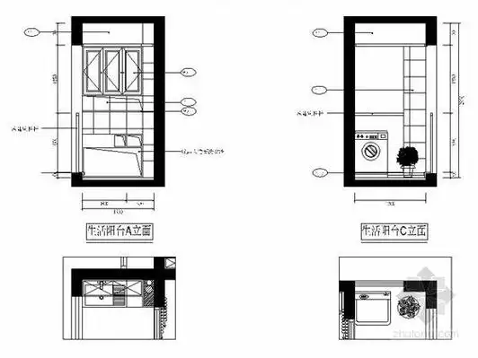 住宅阳台装修效果图(住宅阳台立面图)