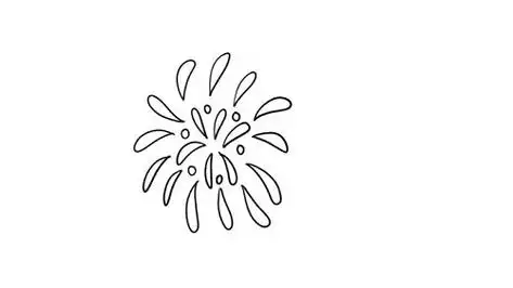 儿童简笔画,烟花简笔画,简笔画教程,简笔画图片