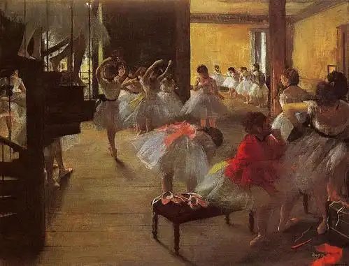 德加《舞蹈教室》- degas
