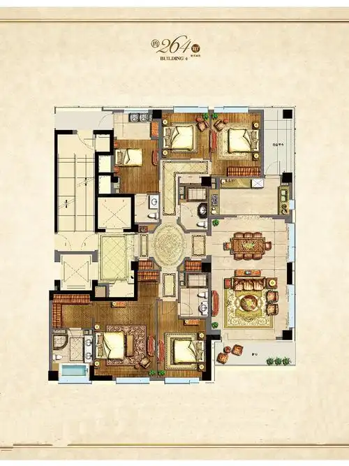 快速拨打查看更多68四居以上 (5)四居 (4)三居 (3)绿城黄浦湾户型