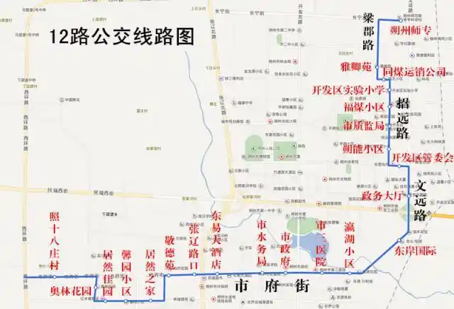 来,15路公交线路图,给你!