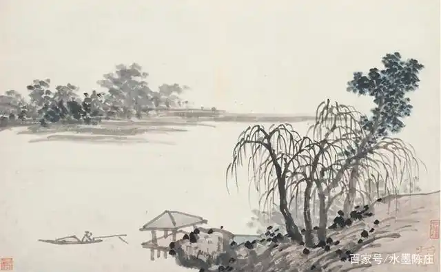 沈周的山水花鸟小品画,"应酬"之作!