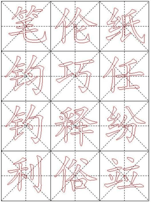 米字格a4版-千字文毛笔楷书描红字帖—84页