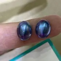 海水星空椭圆形马贝珍珠裸珠8*10蛋形玛贝散珠进口裸珠