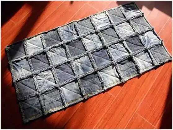 说你败家还不高兴,看人家怎么把牛仔裤改成地毯的