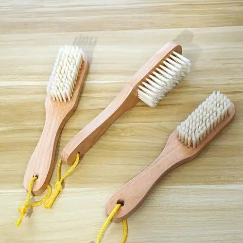 厂家批发软毛木柄刷 仿鬃丝鞋刷子 日用百货两元多元店货源批发