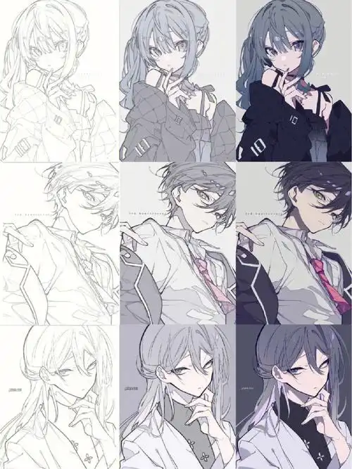 二次元绘画素材