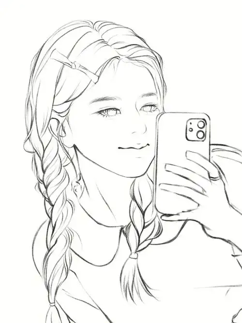 赵露思线稿练习