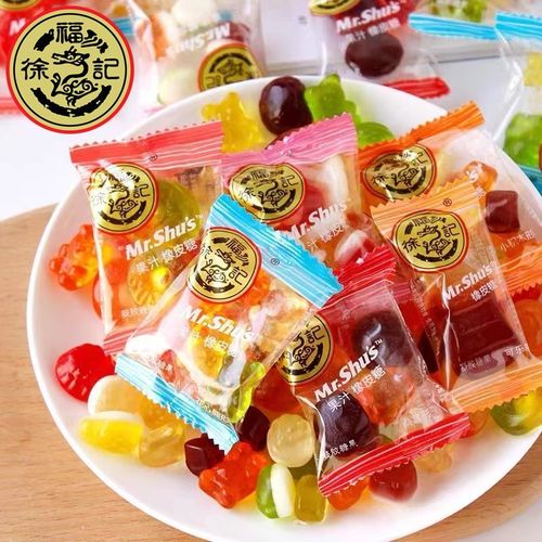 徐福记果汁橡皮糖qq软糖散装批发新年结婚喜庆春节年货糖果小零食