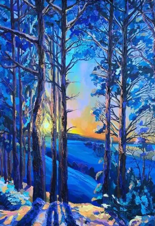 色彩风景艺术作品,光影处理巧妙的色彩作品