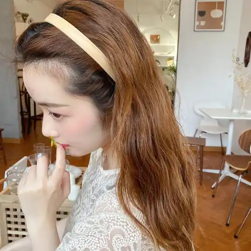 2020夏季新款发箍女韩国皮质细边防滑头箍束发洗脸发带气质发卡新