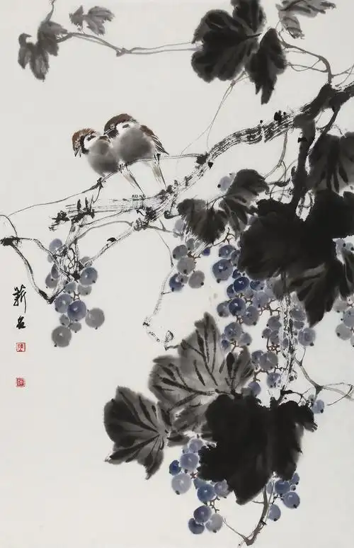 陈薪名《金玉满堂》 中美协会员 第六届全国花鸟画展金奖获得者