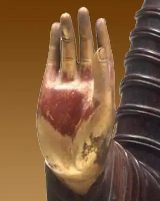 这一手印表示佛为救济众生的大慈心愿,据说能使众生心安,无所畏怖