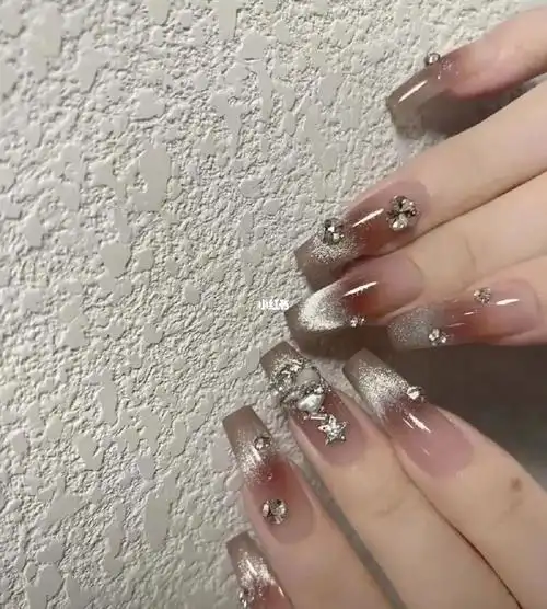 晶石猫眼  #晶石猫眼美甲  #日式美甲  金山美甲自助款式随便做钻饰